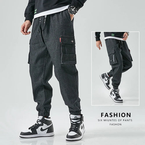 ANSZKTN Autumn and Winter New Men's Trousers, Korean Version Trendy Fashion Brand Harlan Casual Jeans Men-1