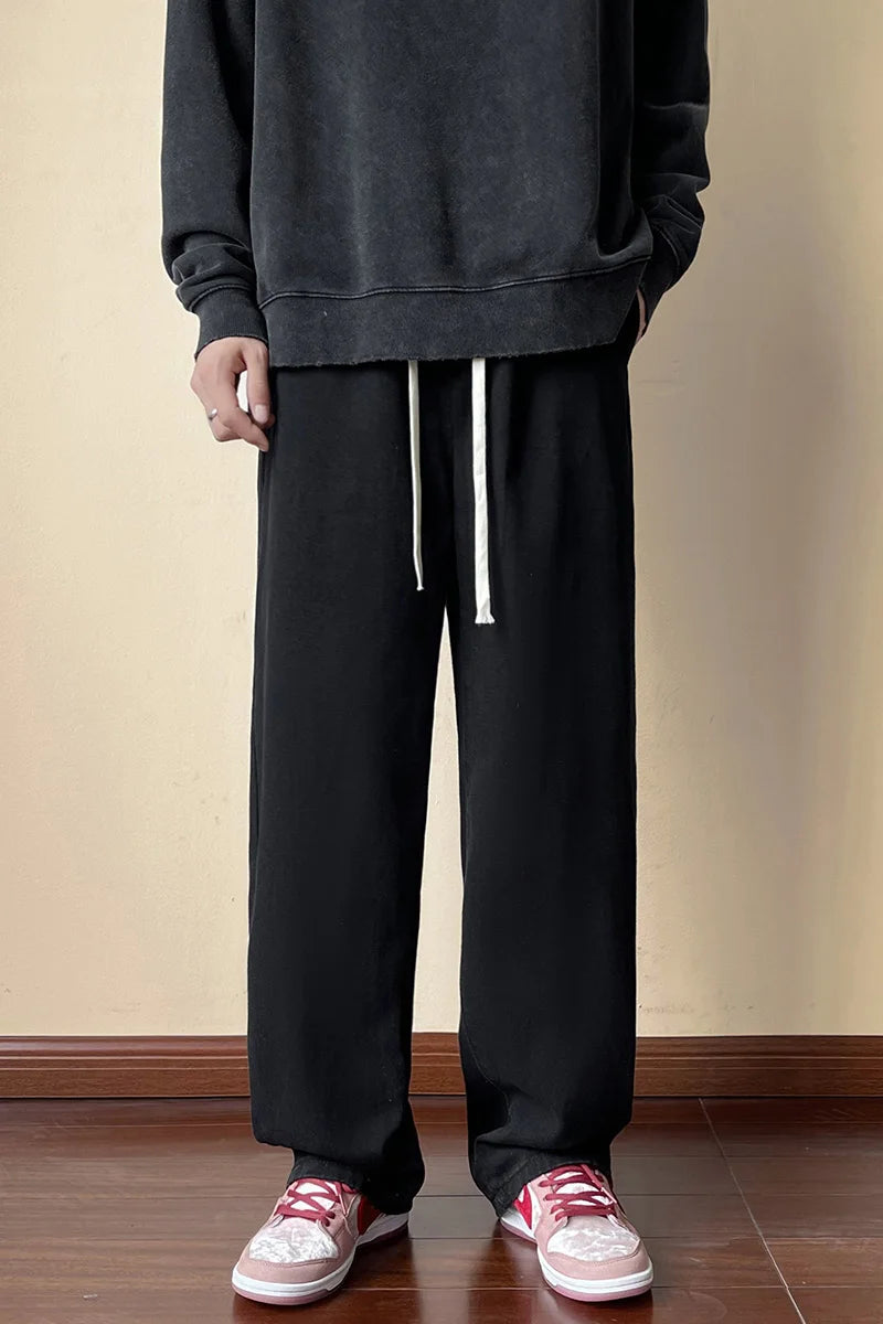 ANSZKTN the Main Promotion Is Jeans, Men's Pants, Autumn Korean Version Trend, Hong Kong Style Loose Straight Pants-2