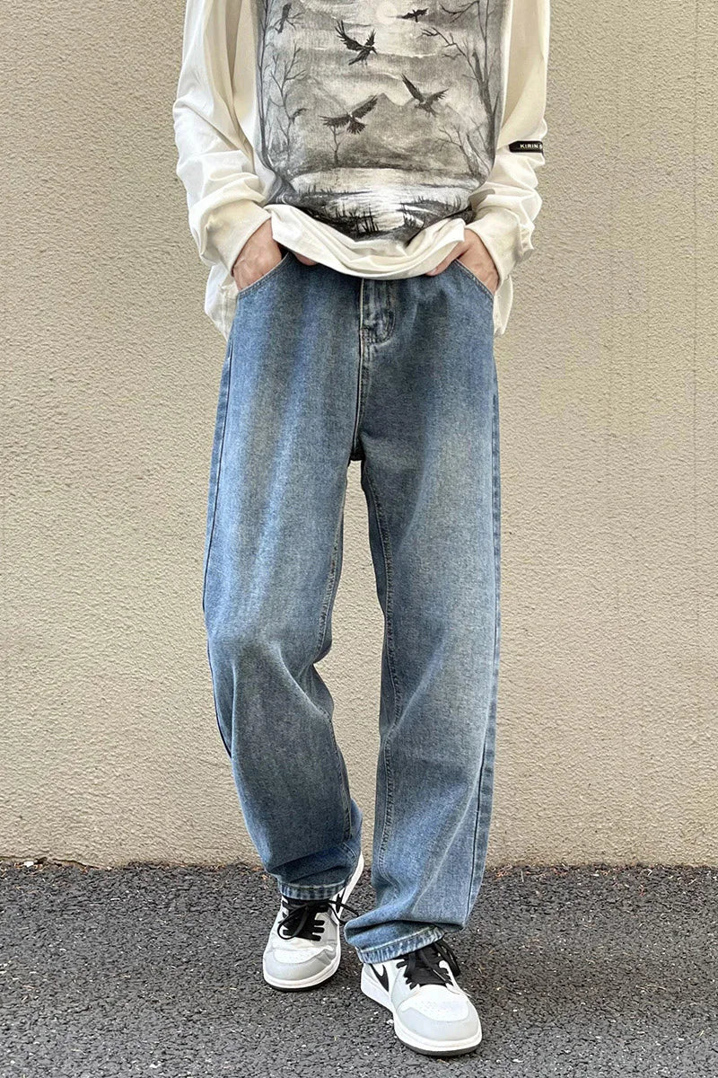 Jeans Trousers Loose Straight-7