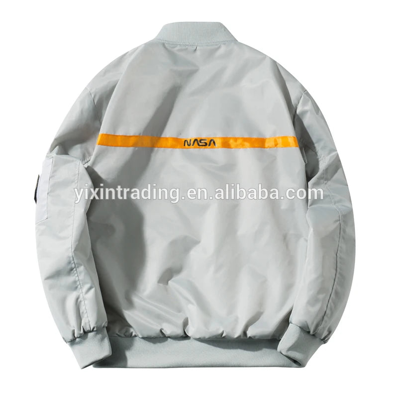 ANSZKTN Men Factory Custom Wholesale Baseball Style Hip Hop Bomber Jacket-1