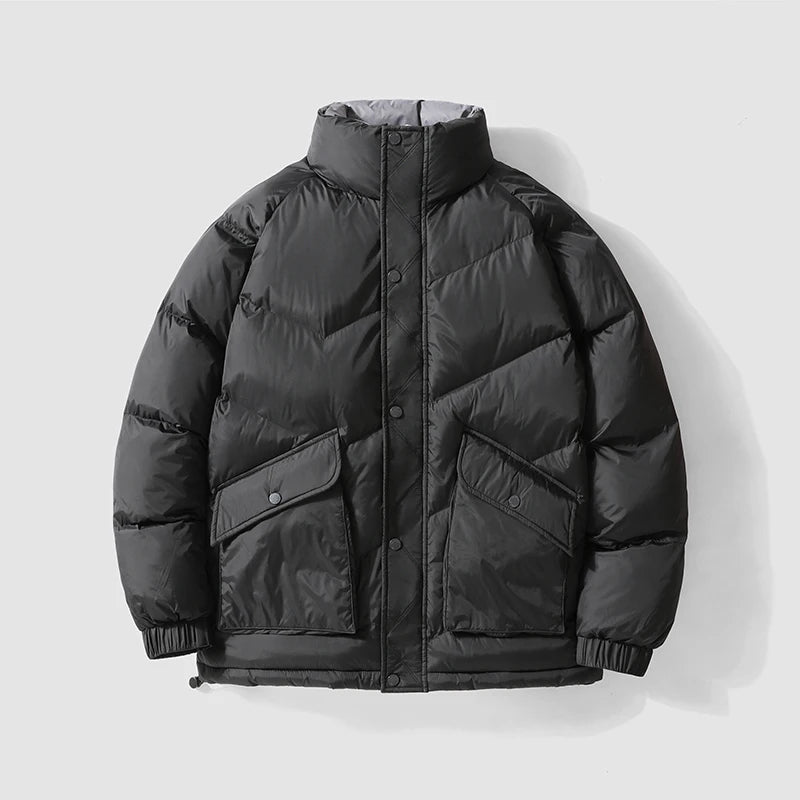 ANSZKTN Men Winter Casual Cotton Clothes Men's Light Luxury Cargo Wear Stand Collar Winter Coat Padded Jacket-1