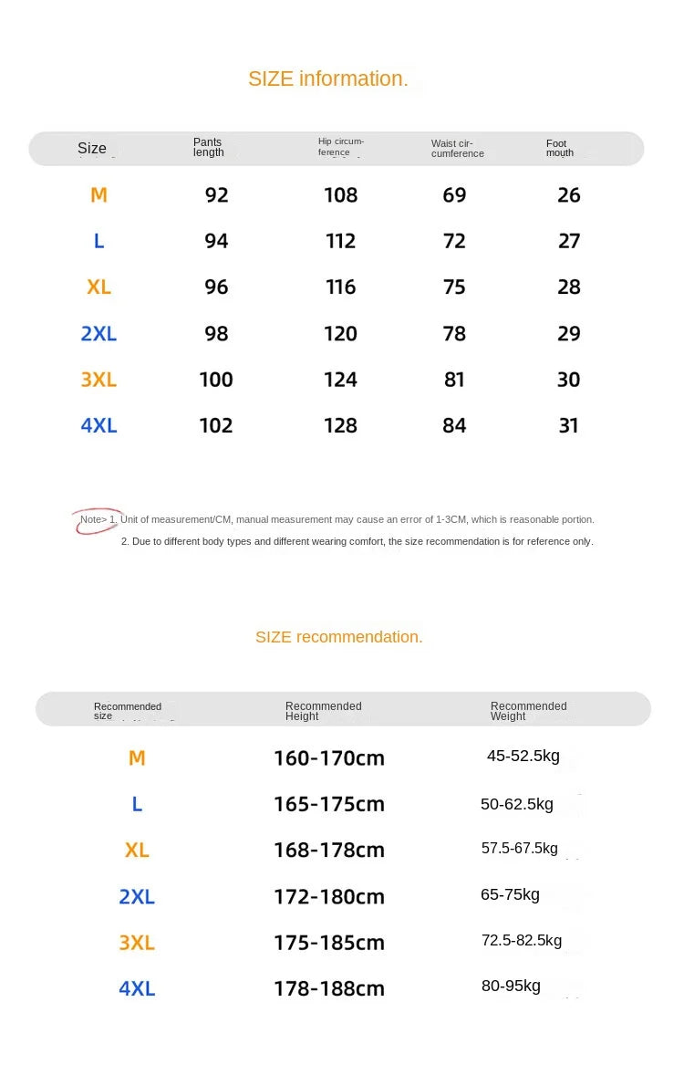 ANSZKTN  Spring Fall Loose Fashion Casual Men's Bunched Feet Nine Points Pants Men Straight Tube Pants-5